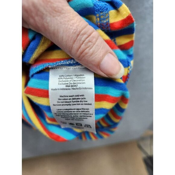 Nickelodeon SpongeBob SquarePants Mens Striped T-Shirt M Cotton/Polyester Multic - Picture 3 of 4